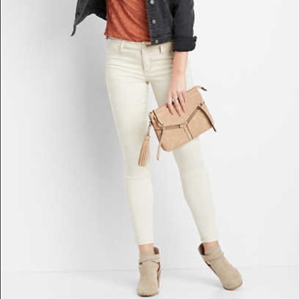 AEO Beige Tan Super Stretch Ankle Jeggings